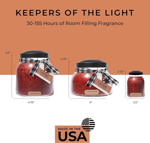 A Cheerful Giver - Cranberry Orange - 34oz Papa Scented Candle Jar with Lid - Keepers of the Light - 155 Hours of Burn Time, Gift for Women, Red in Kuwait