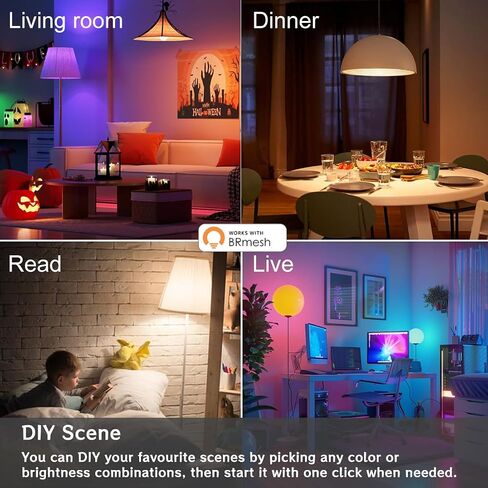 MELPO Smart Light Bulbs, 1300LM Color Changing Light Bulb, 16 Million Colors, Tunable White Alexa Light bulbs, Music Sync, DIY Flash, Timing, A19 E26 Smart Bulbs, 130W Equivalent, No WiFi required. in Kuwait