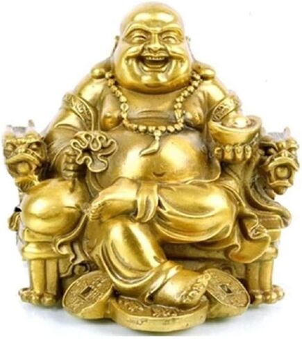 Fengshui Decor Laughing Buddha Statue for Lucky & Happiness, God of Wealth Statue,Brass Buddhist Statues and Sculptures Home Decor Congratulatory Gifts (X-Large) in Saudi Arabia