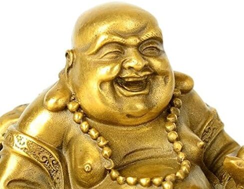 Fengshui Decor Laughing Buddha Statue for Lucky & Happiness, God of Wealth Statue,Brass Buddhist Statues and Sculptures Home Decor Congratulatory Gifts (X-Large) in Saudi Arabia