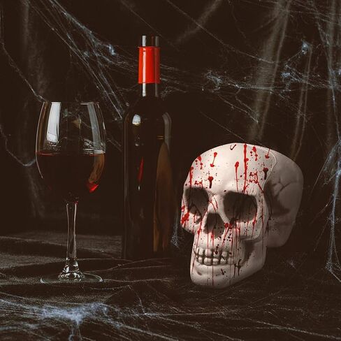 8 قطع من رؤوس جمجمة الهالوين من ديكوس، ديكور جماجم الهالوين البلاستيكية الصغيرة، رؤوس جمجمة بشرية واقعية، جماجم منزل مسكون بالهالوين، لتزيين طاولة المنزل في الهواء الطلق in Kuwait