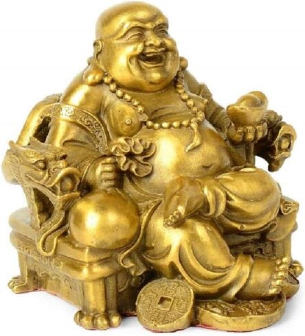 Fengshui Decor Laughing Buddha Statue for Lucky & Happiness, God of Wealth Statue,Brass Buddhist Statues and Sculptures Home Decor Congratulatory Gifts (X-Large) in Saudi Arabia