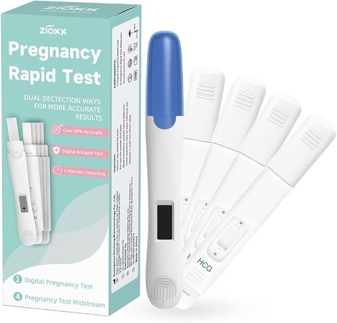 Zioxx Digital Pregnancy Test Early Results Combo Pack, 1 Digital & 4 Rapid Detection Test Sticks in Saudi Arabia