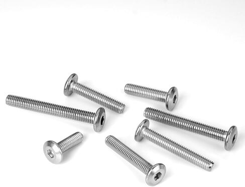 30Pcs M5 x 40mm M5 Bolts Flat Head Hex Socket Cap Screws Bolts, 304 Stainless Steel Furniture Screws Full Thread, Bright Finish & Hex Spanner by Mywish in Kuwait