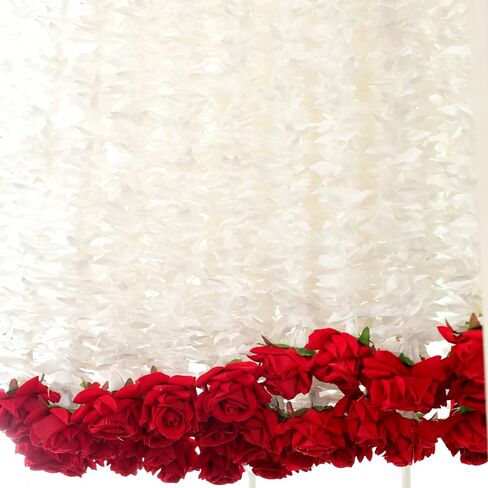 THE ART BOX 2 feet Artificial Hanging Flowers Red Vine Silk Garland for Wedding, Diwali Decoration Floral Arch Party Garden Home Decor (2 Pc) in Kuwait