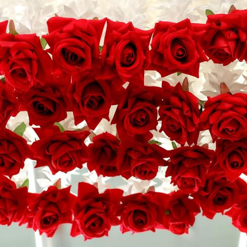 THE ART BOX 2 feet Artificial Hanging Flowers Red Vine Silk Garland for Wedding, Diwali Decoration Floral Arch Party Garden Home Decor (2 Pc) in Kuwait