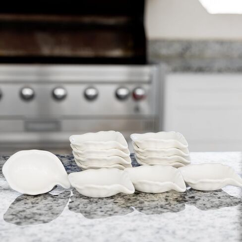 Outset Grillable Shells, Ceramic Oyster Shells, Set of 12 Shells For Grilling, Baking and Serving in Saudi Arabia