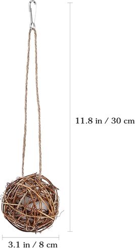 jarbins 2 Pack Bird Nesting Ball Material Hummingbird Nesting Material Parrot Hanging Warm Nest Biting Toys Birdhouse Nesting Material Hummingbird Glob (3.15in) in Kuwait