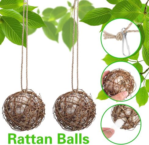 jarbins 2 Pack Bird Nesting Ball Material Hummingbird Nesting Material Parrot Hanging Warm Nest Biting Toys Birdhouse Nesting Material Hummingbird Glob (3.15in) in Kuwait