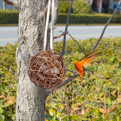 jarbins 2 Pack Bird Nesting Ball Material Hummingbird Nesting Material Parrot Hanging Warm Nest Biting Toys Birdhouse Nesting Material Hummingbird Glob (3.15in) in Kuwait