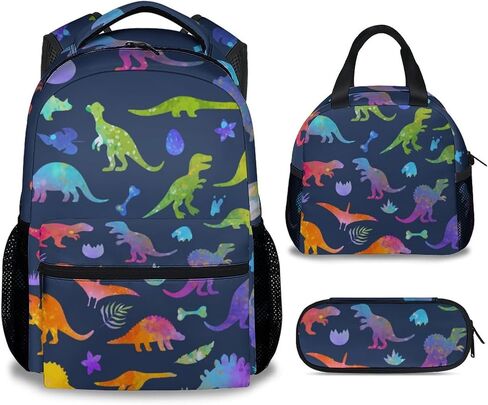 Kids Boys Dinosaur School Backpack, 16" Black Dinosaur School Bag for Toddler Students, Cute Large Capacity Bookbag for Preschool in Saudi Arabia