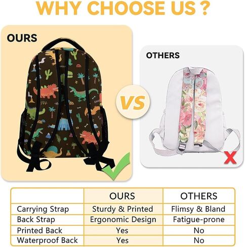 Kids Boys Dinosaur School Backpack, 16" Black Dinosaur School Bag for Toddler Students, Cute Large Capacity Bookbag for Preschool in Saudi Arabia