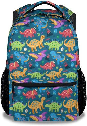 Kids Boys Dinosaur School Backpack, 16" Black Dinosaur School Bag for Toddler Students, Cute Large Capacity Bookbag for Preschool in Saudi Arabia