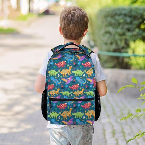 Kids Boys Dinosaur School Backpack, 16" Black Dinosaur School Bag for Toddler Students, Cute Large Capacity Bookbag for Preschool in Saudi Arabia