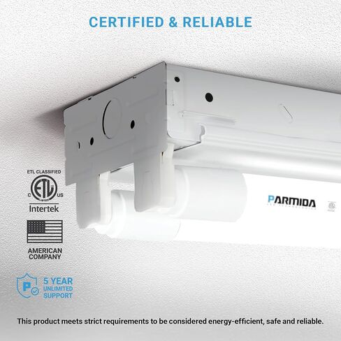 PARMIDA 20-Pack 4FT LED T8 Hybrid Type A+B Light Tube, 24W, Plug & Play or Ballast Bypass, Single-Ended OR Double-Ended Connection, 3000lm, Frosted Cover, T8 T10 T12, ETL - 6000K in Saudi Arabia