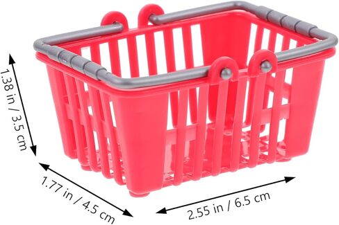 Toddmomy Mini Toys Shopping Cart 20Pcs Mini Shopping Basket Mini Shopping Basket Small Retail Shopping Basket Grocery Basket with Handles for Girls Age 4-5 (Girls Age 4-5 Furniture Dolly in Kuwait