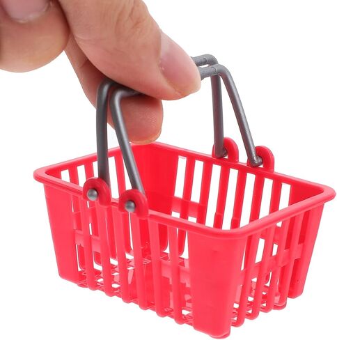 Toddmomy Mini Toys Shopping Cart 20Pcs Mini Shopping Basket Mini Shopping Basket Small Retail Shopping Basket Grocery Basket with Handles for Girls Age 4-5 (Girls Age 4-5 Furniture Dolly in Kuwait