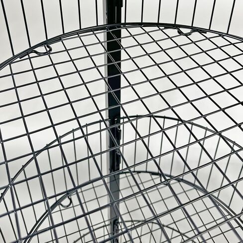 Azar Displays 300703 3 Tiered Round Wire Dump Bins, White in Saudi Arabia