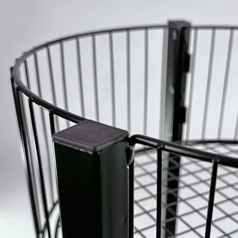 Azar Displays 300703 3 Tiered Round Wire Dump Bins, White in Saudi Arabia