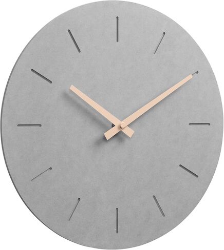 Navaris Wall Clock - 12" / 30.5cm Modern Clock for Bedroom Living Room Office Kitchen - Silent Non Ticking Battery Operated Clock - Lines in Saudi Arabia
