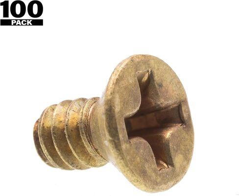 Prime-Line 9000472 Machine Screws, Flat Head, Phillips Drive, #6-32 X 1/4 In., Brass (100 Pack), Zinc in Saudi Arabia