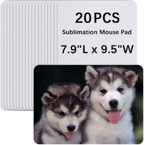 40 PCS Sublimation Mouse Pads Blank,DIY White Mouse Pad Blanks Heat Press Mousepads Non Slip Rubber Printing Crafts Sublimation Blanks Product Wholesale, 24 x 20 x 0.2 cm