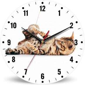 SPUNKER Clock for Bedroom,Retro Birds Flowers Wall Clocks,Red Roses Battery Operated Wall Clock Silent Non-Ticking Decorative for Home Kitchen Bathroom Living Room Bedroom Office 10 Inch