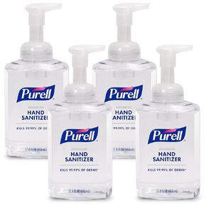 Purell Advanced Hand Sanitizer Foam, Clean Scent, 17.4 fl oz Table Top Pump Bottle (Pack of 4) - 5010-04