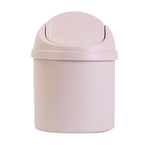 Desktop Trash Can, PP Countertop Trash Can with Intimate Lid, Mini Tabletop Garbage Can, Compact Waterbasket for Home Kitchen Desk Bedroom Vanity Living Room Coffee Table(Purple)