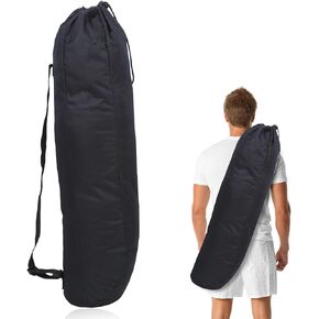 Portable Skateboard Bag, WaterProof Skateboard Backpacks Bag Adjustable Single Shoulder Skateboard Bag Foldable Travel Skateboard Backpack for Standard Board, Black