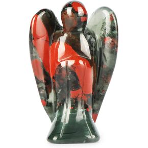 Artistone 2inch Blue Aventurine Angel Figurine Hand-Carved Healing Crystal Gemstone Guardian Pocket Angel Statue with Gift Box