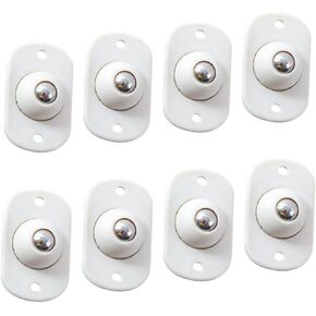 8Pcs Self Adhesive Mini Caster Wheels for Small Appliances, 360 Degree Rotation Mini Swivel Wheels Universal for Trash Can, Storage Box, Coffee Machine,Small Furniture