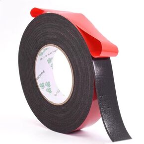 PE Double Sided Foam Tape - Adhesive Foam Tape for Crafts, Automotive Mounting, Photo Frame - Double Stick Foam Tape (Black, 1.18 in x 33 FT)