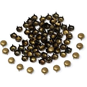 Honbay 100PCS 9mm Nailheads DIY Round Punk Rivets Dome Metal Studs for Purse Handbag Backpack Jeans Jacket Clothes Belt Collars Shoes Hats (Black)
