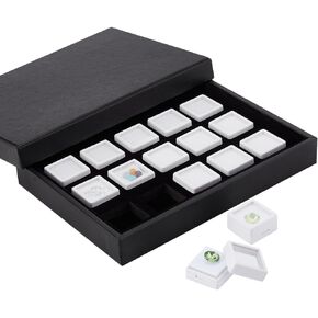 PH PandaHall 15 Gems Storage Container Gemstone Jewelry Box Diamond Stone Display Box Small Square Plastic Box Jewelry Organizer with Sponge for Gems Coins 1.16inch