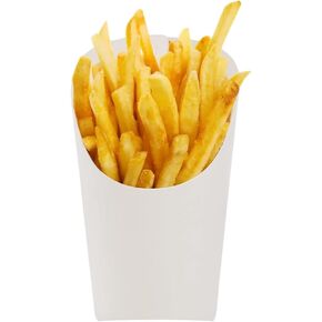 Disposable Medium Size French Fry | Onion Rings | Tator Tots Paper Cups | Multiple Uses I Microwavable and Biodegradable | Resistance to Moisture Leakage and Penetration (75)
