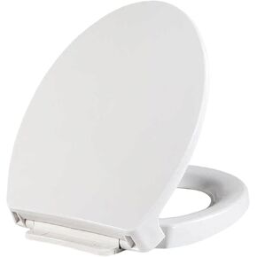 Traditional Toilet Seat with Soft Close,Compatible with TOTO SS114#01/SS115/SS154/SS204/SS224,Toilet Replacement Elongated Seat, Cotton White