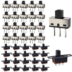 Gebildet 150pcs Slide Switch 3 Pin 2 Position 0.5A 50V DC, Mini Panel Slide Switch SPDT ON/ON, Micro Miniature Latching Toggle Switch SS-12F15