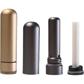 Metal Nasal inhalers for Essential Oils Refillable Aluminum Aromatherapy Inhaler Comes with 20 Cotton Wicks - for Aromatherapy (2+20 pc)