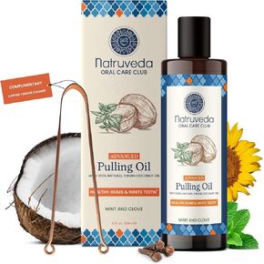 Advanced Coconut Oil Pulling - 10 Fl Oz - Extra Virgin Coconut Oil, Mint - Healthy Gums & Strong Teeth - Best Oil Pulling Mouthwash - Oil Pulling, Coconut Oil Pulling, Gum Pulling Oil