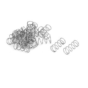 uxcell Compression Spring,304 Stainless Steel,7mm OD,0.5mm Wire Size,15mm Free Length,Silver Tone,20Pcs
