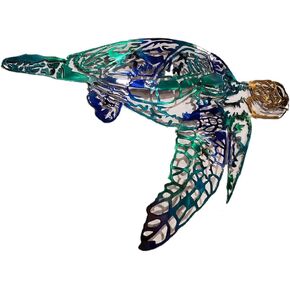 Fdit Metal Wall Art Decorations, Art Sailfish Jellyfish Sea Turtle Interior Decoration, Crafts Beach Theme Decor, Wall Art Decorations Home Decor Gift (3)