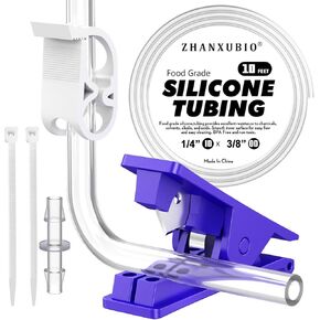 Silicon Tubing,Food Grade Silicon Tubing,aquarium tubing,drip irrigation tubing,High Temp Pure Silicone Hose Tube for Home Brewing Winemaking (1/4"x3/8"-6x10mm, 10 Feet)