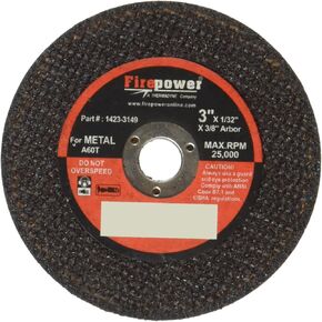 Firepower 1423-3182 Type 1 Abrasive Cut-Off Wheel for Metal, 4-Inch Diameter, 1/32-Inch Width with 3/8-Inch Hole, 5-Pack in Kuwait