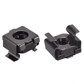 uxcell Snap-in Cage Nuts - M8 x 1.25mm Carbon Steel Metric Nut for Server Shelve Cabinet 25pcs