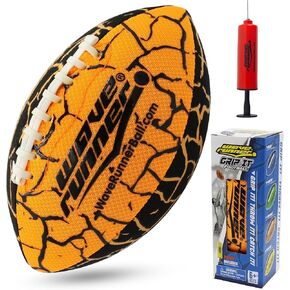 Wave Runner Grip It Waterproof Football, Size 9.25 - Water Football, Beach Football, Kids Games, Beach Ball, Toys & Games - Special Grip Pattern, Double Laced, Light Weight, All Weather Football