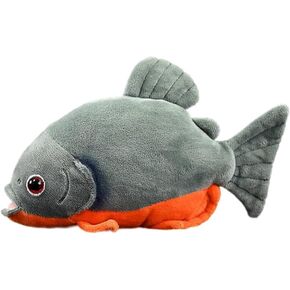 8.7'' Realistic Piranha Fish Stuffed Animal Piranha Fish Plush Cute Stuffed Fish Plushie Pillow Doll Toy Kids Gifts