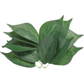 PATIKIL 11x3.1 Artificial Green Leaves, 30 Pcs Bulk Greenery Leaves Fake Hydrangea Leaves Fake Leaves for Wedding Bouquets Wreaths Decor