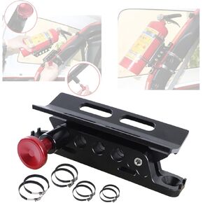 (1 Year Warranty )Universal Adjustable Quick Release Roll Bar Fire Extinguisher Mount Holder Compatible with for Jeep Wrangler Gladiator Ford Bronco UTV Polaris RZR Ranger Camper Van ATV