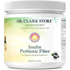 Dr. Clark Inulin Powder (FOS), 300 gm - Prebiotic Soluble Fiber